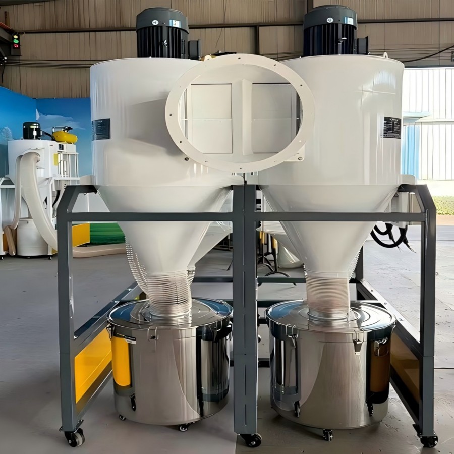 Зошто двоциклонскиот колектор за прашина од дрво е оптимално решение за собирање дрвени чипсови при груба обработка на дрво?